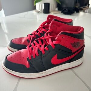 Nike Air Jordan Black and Red High-Top Sneakers